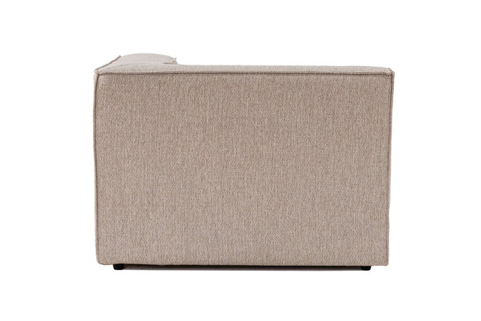 Atelier Del Sofa L1 Sofá 1 Plaza, Tela Lino, Beige Arena, Estructura Haya